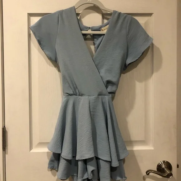 Altar’d State Blue Romper Dress - Picture 6 of 6
